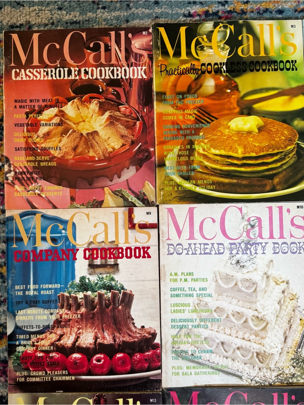 Vintage McCalls Cookbook Collection Set Of 12 Groovy Retro Granny Cottage